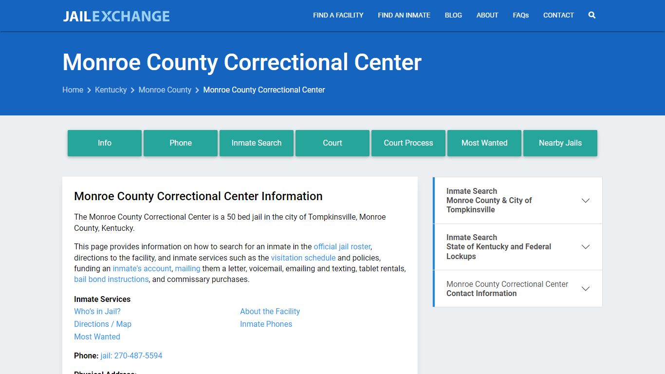 Monroe County Correctional Center - Jail Exchange
